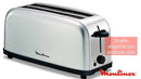 Tostadora - Moulinex Classic LS330D11, 1400 W, 2 Ranuras Extralargas, 6 Niveles de tostado, Bandeja recogemigas, Botón Stop, Acero Inoxidable