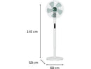 Ventilador de pie - Rowenta Turbo Silence Extreme VU5890, 34 W, 1.45 m, 68.5 m³/min, 16 Velocidades, Temporizador, Control Remoto, Silencioso, Blanco