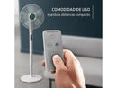 Ventilador de pie - Rowenta Turbo Silence Extreme VU5890, 34 W, 1.45 m, 68.5 m³/min, 16 Velocidades, Temporizador, Control Remoto, Silencioso, Blanco