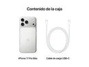 Apple iPhone 17 Pro Max, Plata, 256 GB, 5G, 6.3" OLED Super Retina XDR, Chip A19 Pro, iOS