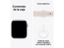 Apple Watch SE 3 (2025), GPS, 40 mm, Caja de aluminio Blanco estrella, Correa deportiva Blanco estrella, S/M, Calidad del sueño, Medición temperatura