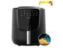Freidora de aire - Cecotec Cecofry Rain, 1500 W, Capacidad 5.5l, 8 Menús Inteligentes, Temporizador, Negro