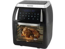 Freidora de aire - KOENIC KAF 121821, 1800 W, 12 l, Hasta 200 ºC, Pantalla LED, Función asador, Negro