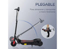 Patinete eléctrico - HOMCOM Altura Ajustable, Plegable, Interruptor de Arranque, Freno de Manillar Izquierdo, Soporta 50 kg