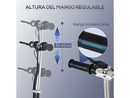 Patinete eléctrico - HOMCOM Altura Ajustable, Plegable, Interruptor de Arranque, Freno de Manillar Izquierdo, Soporta 50 kg