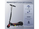 Patinete eléctrico - HOMCOM Altura Ajustable, Plegable, Interruptor de Arranque, Freno de Manillar Izquierdo, Soporta 50 kg