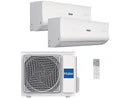 Aire acondicionado Split 2 x 1 - HAIER Tide-R, 2322 fg/h, Función Inverter, Blanco